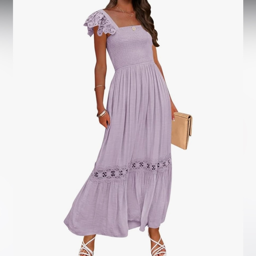 Lavender maxi midi dress Zesica WORN ONCE size small